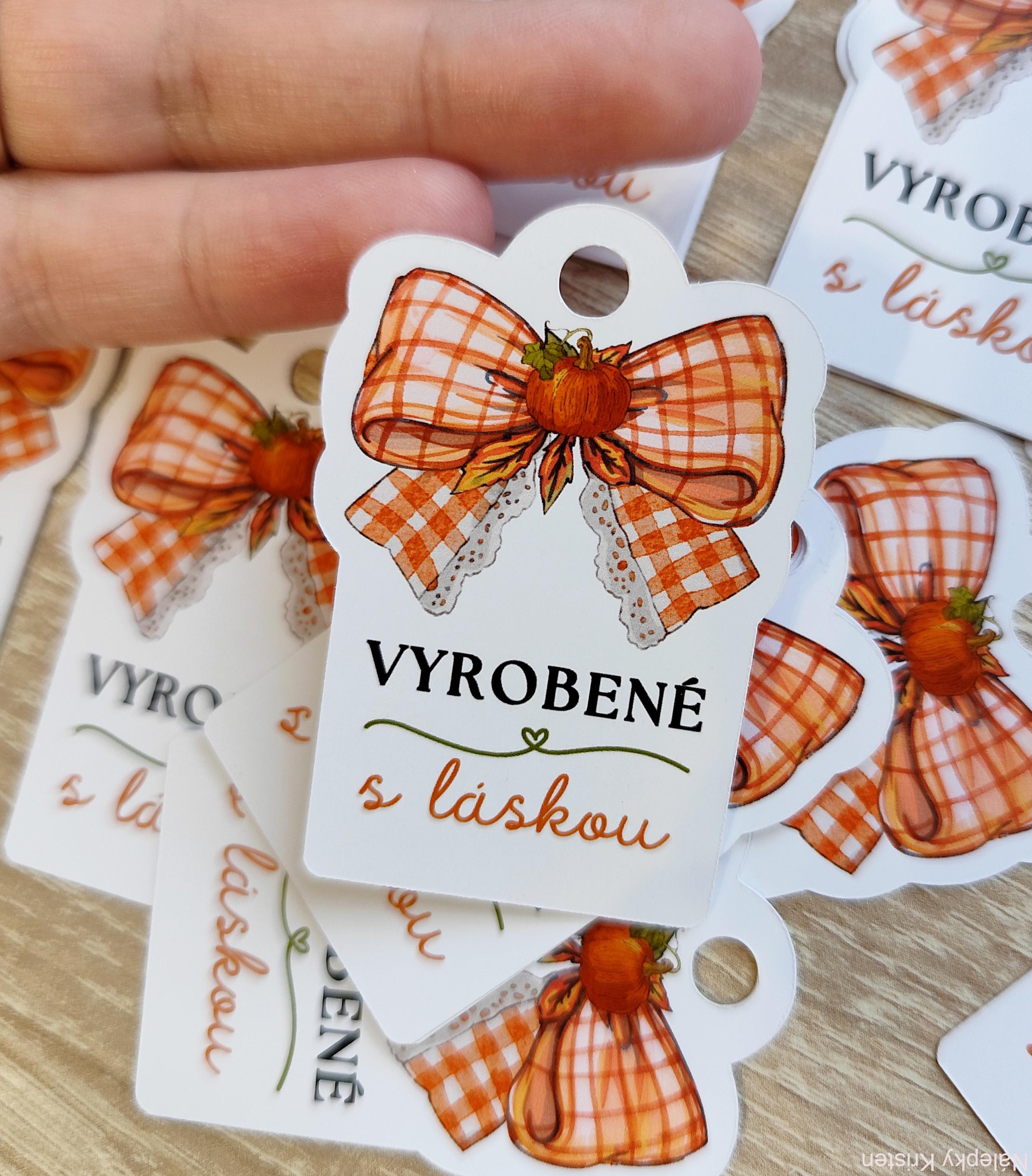 Visačky Jeseň - mašľa 15ks