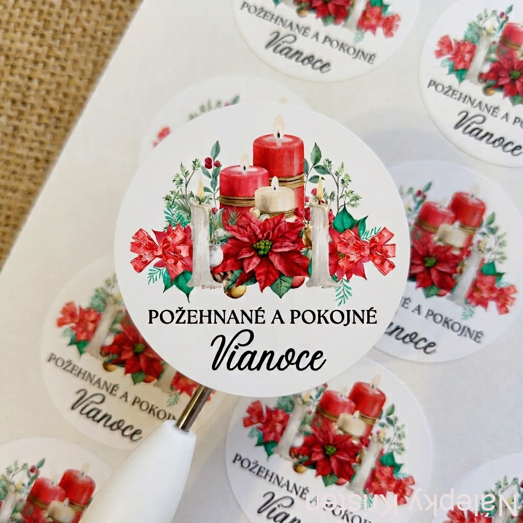 Požehnané Vianoce - nálepky