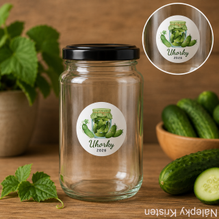 Nálepky na zaváraniny - uhorky
